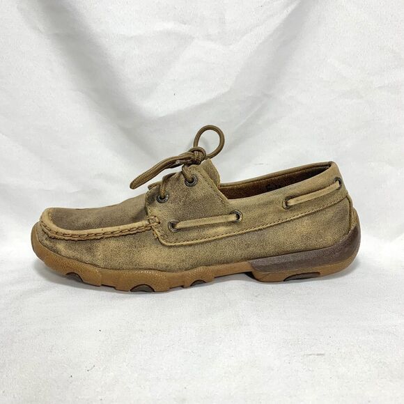 TWISTED X Women's Brown Leather Driving Moc Shoes SIZE 7.5 M Mocassin WDM0003 - Picture 2 of 13